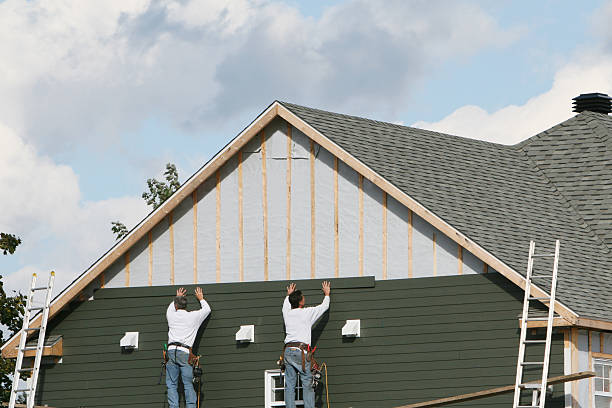 Professional Emergency Siding Repair technician working in Biscoe, NC